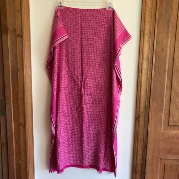 TOMMY HILFIGER Monogram TH Pink Long Shawl/Scarf - Picture 8 of 12